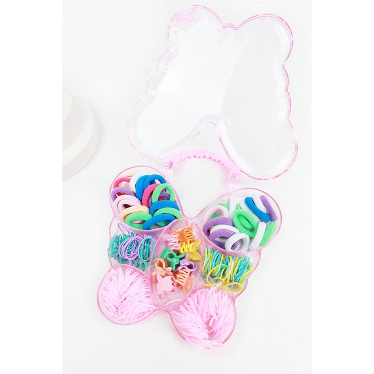 BUTTERFLY SHAPE HAIR TIE & HAIR CLIP SET