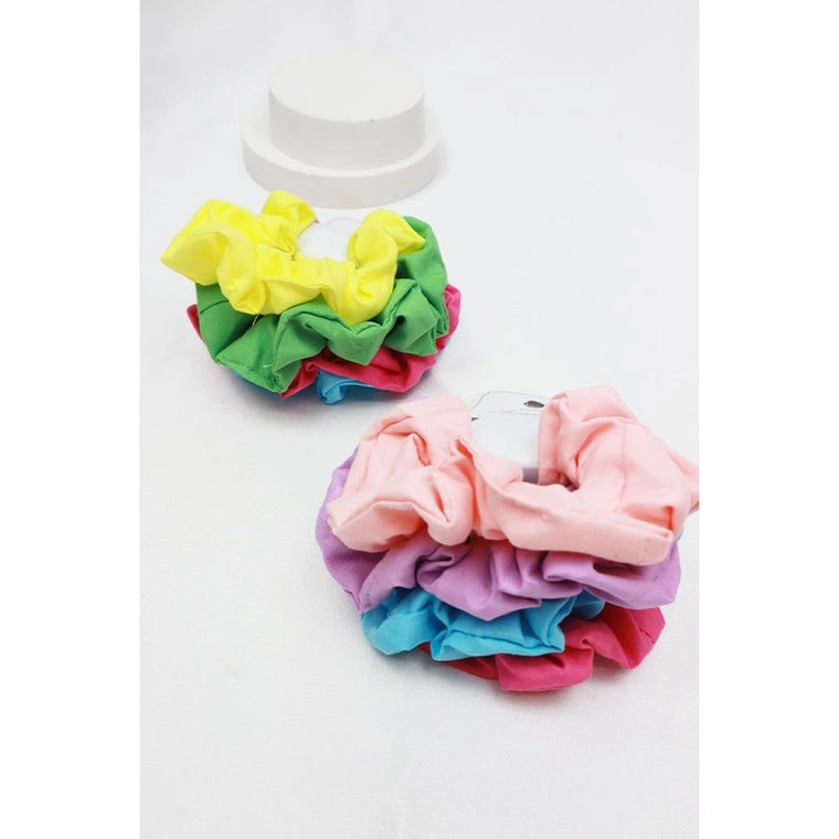 SOLID COLOR SCRUNCHIE SET OF 4